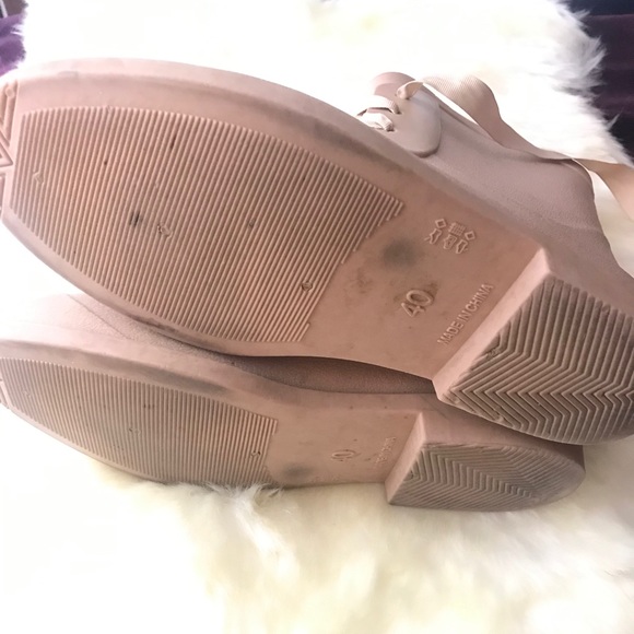 Taupe Lace-Up Rubber Booties - Picture 9 of 10